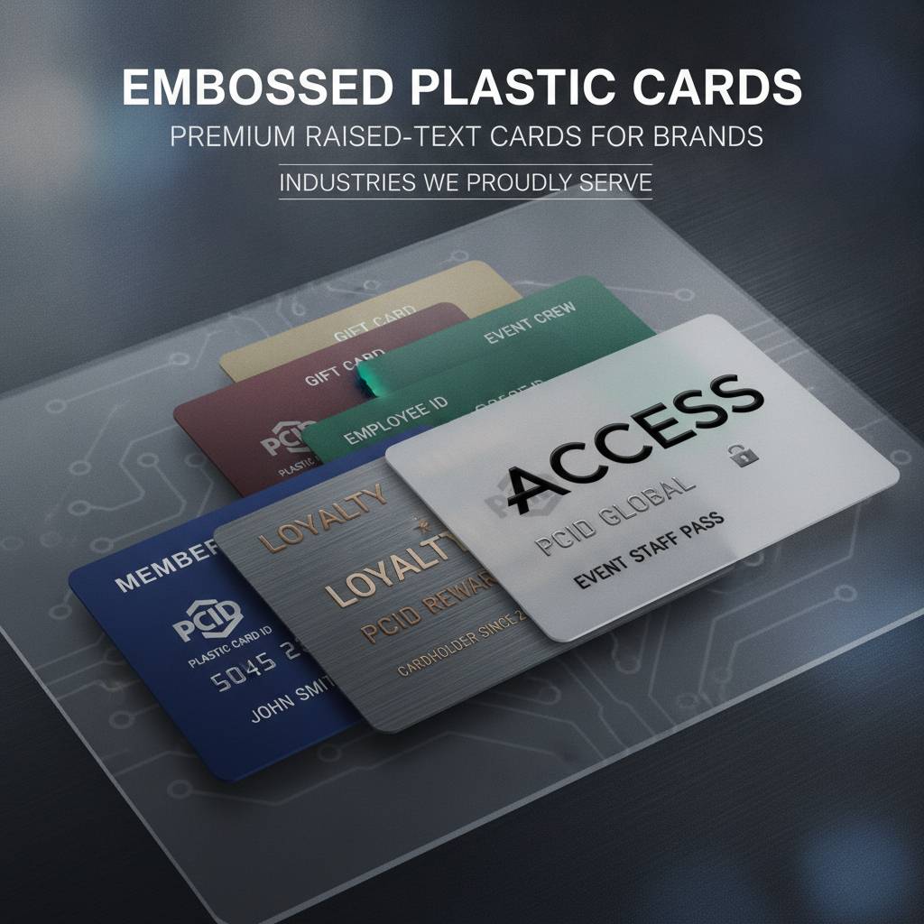 Industries We Proudly Serve with Embossed Plastic Cards